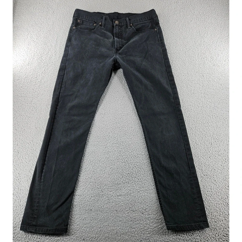 Levis 510 Skinny Jeans Mens 34x32 Black Stretch‎ Denim Western Work Pants